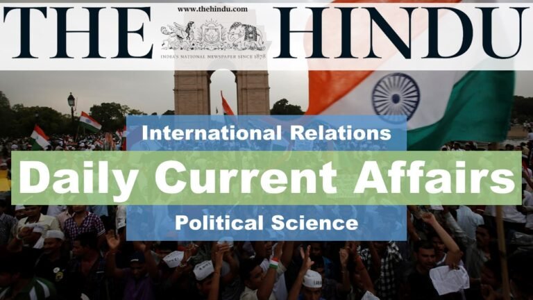 Current Affairs from The Hindu News Paper